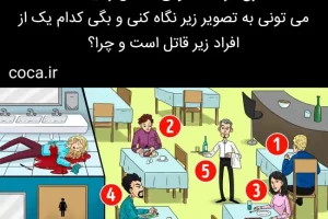 تست هوش و معما | با اولین نگاه قاتل را در رستوران پیدا کنید + جواب