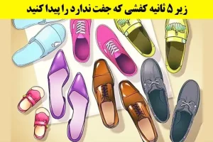 تست هوش | بگو کدوم از این کفش ها جفت نداره و تیز بینی تو محک بزن