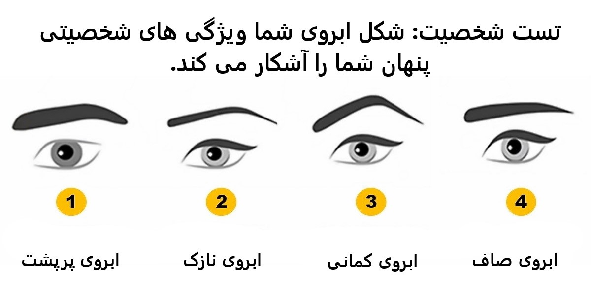 تست شخصیت شناسی | میخوای عشقتو بهتر بشناسی؟ فقط کافیه به فرم ابروهاش دقت کنی