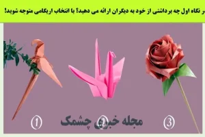 تست شخصیت شناسی | میخوای بدونی مردم در اولین دیدار در موردتون چی فکر میکنن؟ | یکی از اریگامی ها رو انتخاب کن تا بگم