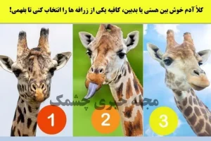 تست شخصیت شناسی | یکی از زرافه هارو انتخاب کن تا بگم عشقت تو رابطه بد بین یا خوش بینه
