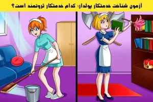 تست هوش | فقط یه فرد باهوش پلاس میتونه بگه کدوم از خانم های خدمتکار پولداره