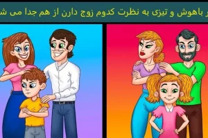 تست هوش | یکی از زوج ها در شرف طلاقن میتونی بگی کدوم؟
