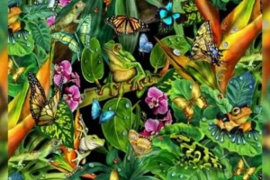تست هوش | فقط افراد خود محور و خودبین میتونن همه وزغ های داخل تصویر رو پیدا کنن