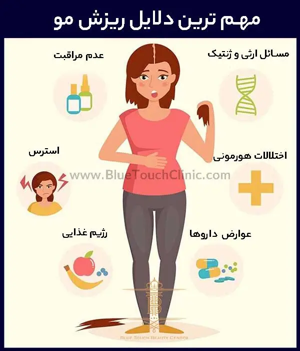 مهم ترین علت ریزش مو را بشناسید | چیکار کنیم موهامون نریزه؟