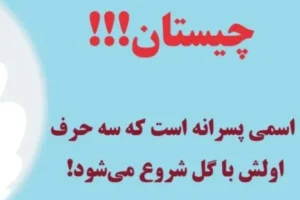 چیستان بسیار آسان | اسمی پسرانه است که سه حرف اولش با گل شروع می‌شود!
