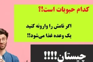 چیستان سخت | یکی از حبوبات است که اگر نام آن را وارونه کنید یک وعده غذا می‌شود، آن چیست!؟