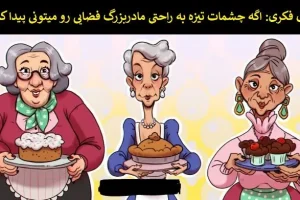 تست هوش | اگه چشمات مثل عقابه مادربزرگ فضایی رو تو 5 ثانیه پیدا کن