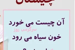 چیستان روز | آن چیست می خورد خون سیاه می رود راه سفید؟