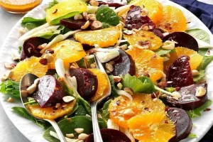 طرز تهیه سالاد پرتقال و لبو مجلسی مخصوص پاییز