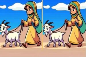 بازی فکری : می‌تونی ۳ تفاوت بین دختر و بز قندی رو تو ۳۰ثانیه پیدا کنی؟