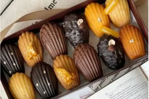 طرز کیک مادلین با روکش شکلاتی یک کیک خوشمزه فرانسوی برای پاییز