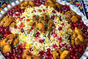 طرز تهیه انار پلو شیرازی خوشمزه و مجلسی برای شب یلدا