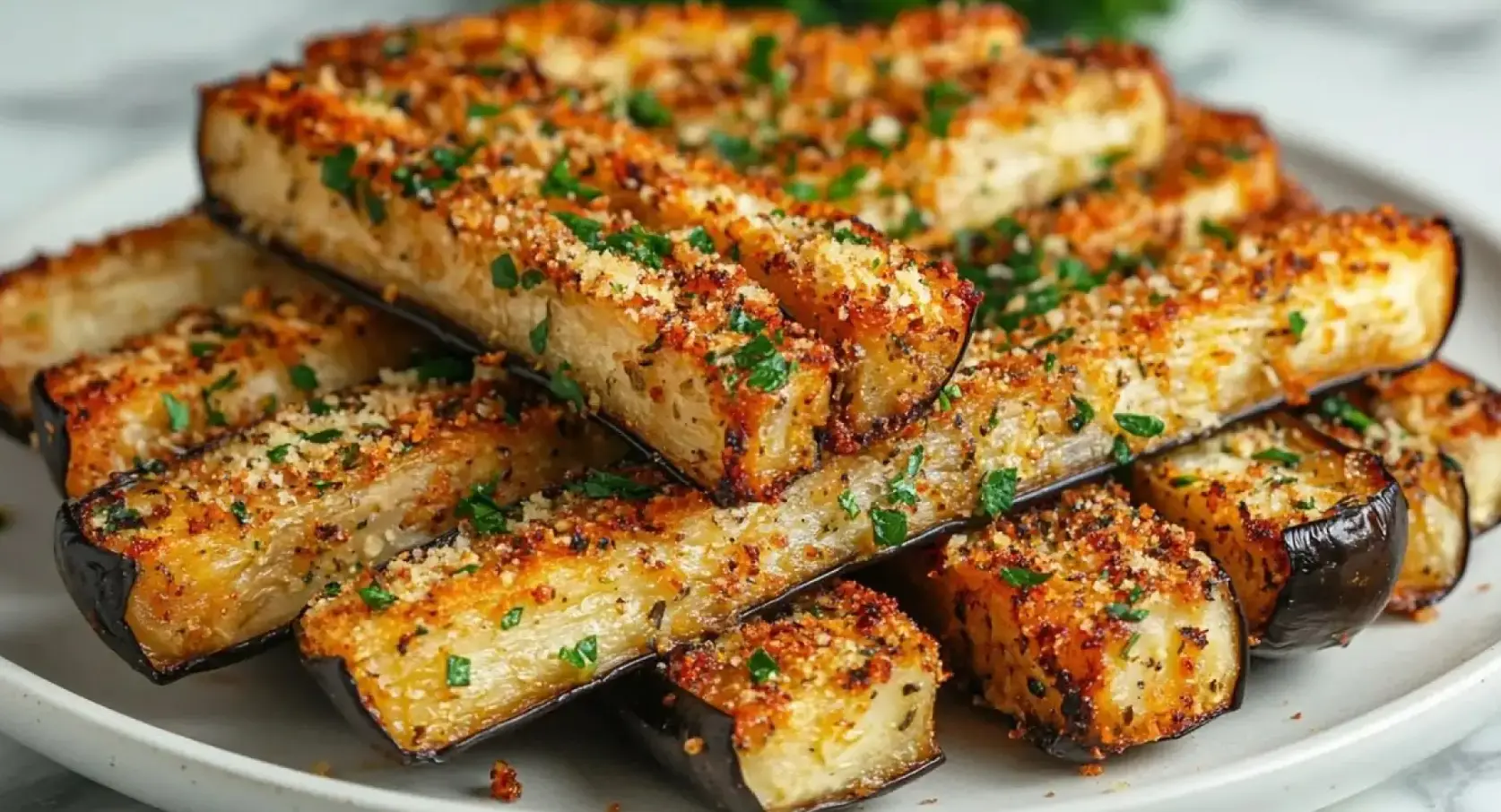 طرز تهیه بادمجان سوخاری پنیری در فر