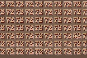 بازی فکری : فقط یک نابغه می‌تواند 52 را در میان این همه 72 در 6 ثانیه پیدا کند!