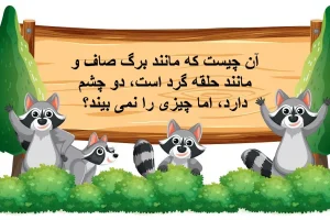 چیستان روز: آن چیست که مانند برگ صاف و مانند حلقه گرد است، دو چشم دارد، اما چیزی را نمی‌ بیند؟