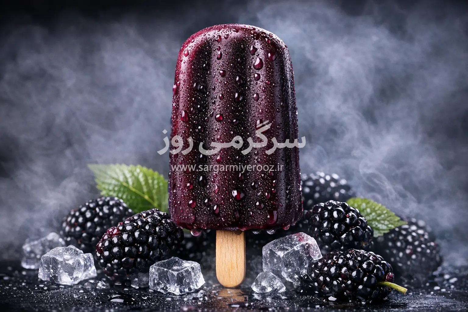 طرز تهیه بستنی یخی توت سیاه با یک فوتوفن مخفی که بافتش را فوقالعاده میکند