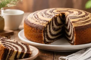طرز تهیه کیک دو رنگ خوشمزه و مجلسی؛ دیگه از قنادی کیک نخر و تو 20 دقیقه خودت درست کن!