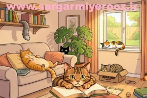 بازی فکری : چند گربه میتوانید در این تصویر پیدا کنید؟