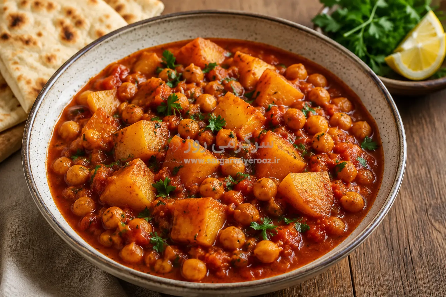 طرز تهیه نخود و ۲ سیبزمینی این شام کمخرج را درست کن | آشپزی بدون گوشت و مرغ