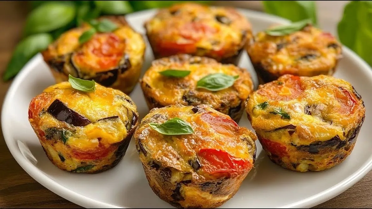 طرز تهیه مافین بادمجان بدون گوشت | لقمههای نرم و طلایی بدون سرخکردن
