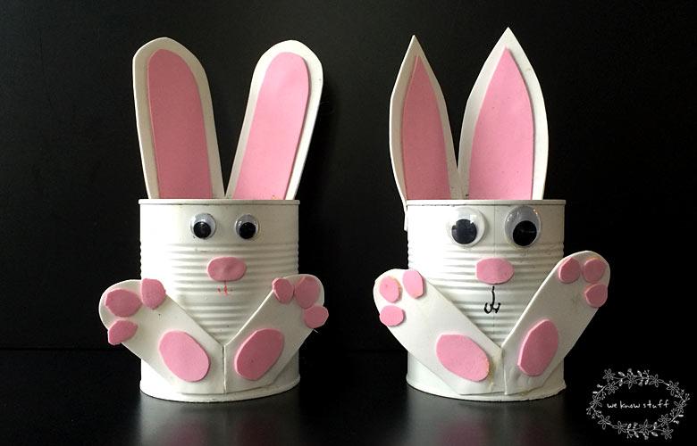 How To Make Adorable Tin Can Bunny Planters For Spring!