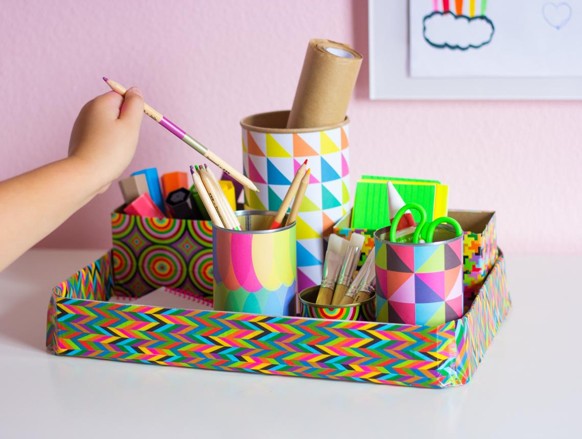 Recycled Desk Organizer – Kid Made Modern