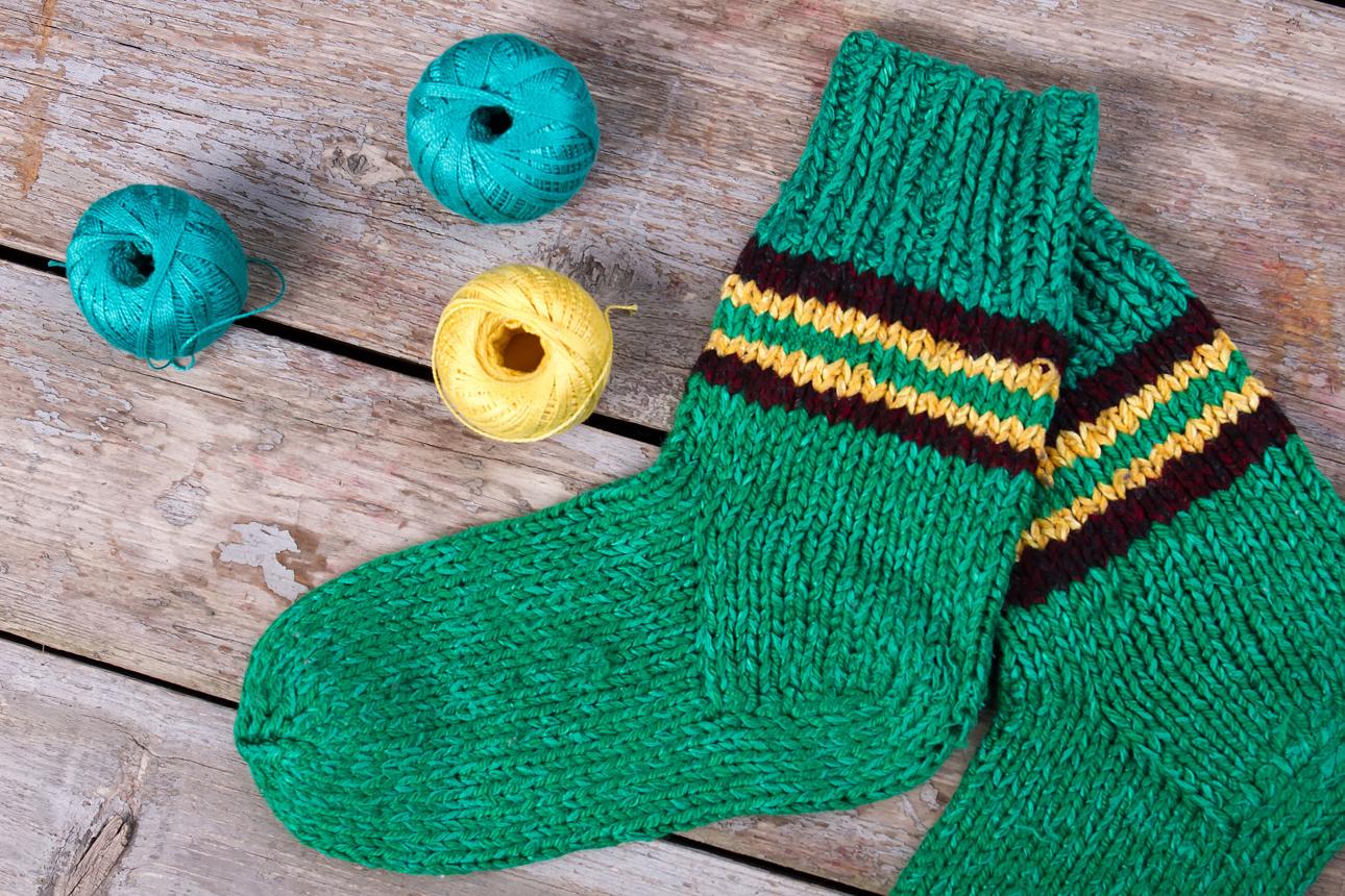 Warm handmade socks.