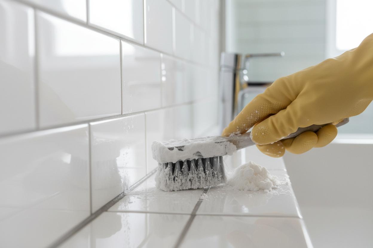 How to Clean Tile Grout in the Bathroom: White Grout Restored – Life Logic Lab