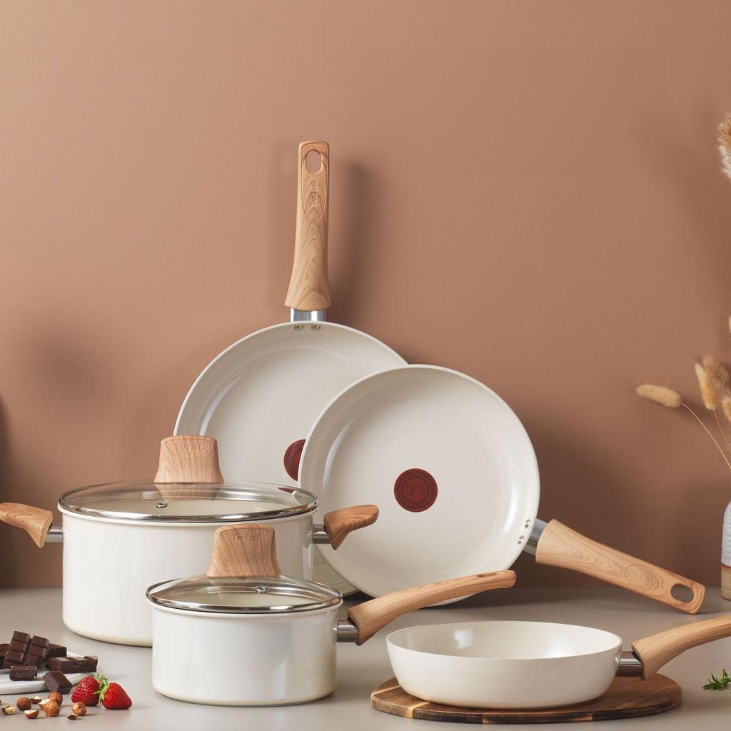 Bateria De Cocina Ceramica Antiadherente Bright 7 PCS Beige Tefal – Kitchen Center
