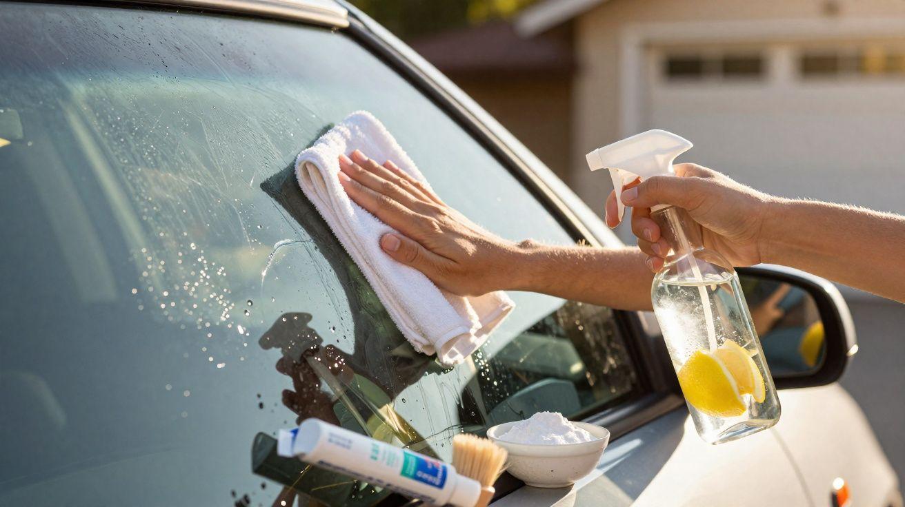 Manchas de água dura nos vidros do carro: o truque do pano com vinagre - petipas.pt