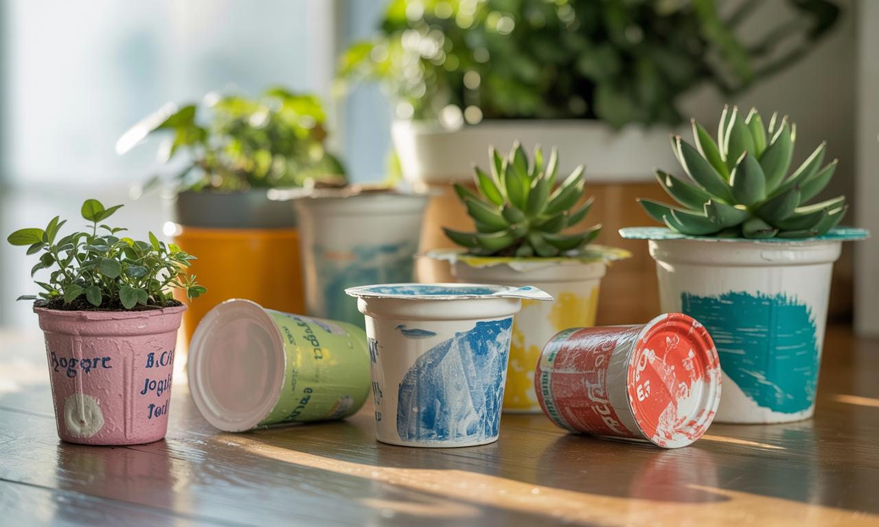 Recyclage des pots de yaourt : astuces pour une seconde vie créative