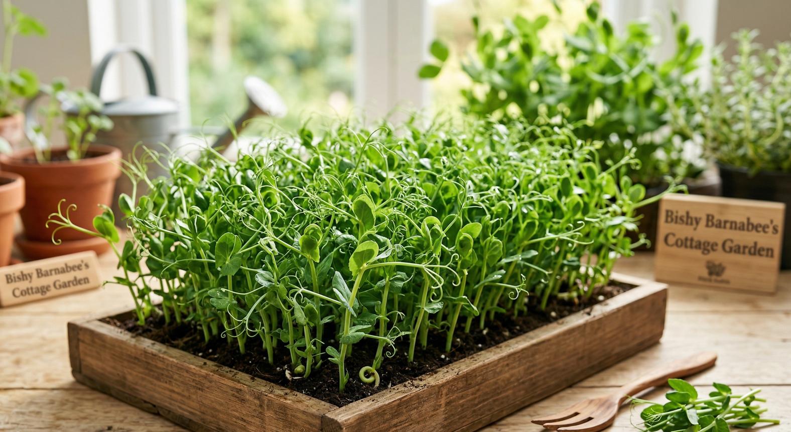 How to Grow Pea Shoots Tendril Microgreens – Bishy Barnabees Cottage Garden Ltd