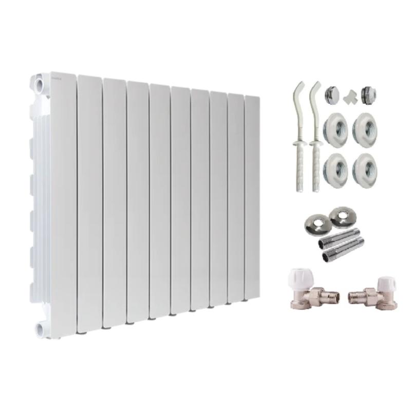 RADIADOR DE ALUMINIO BLITZ 500 REHAU X8 ELEMENTOS + KIT COMPLETO