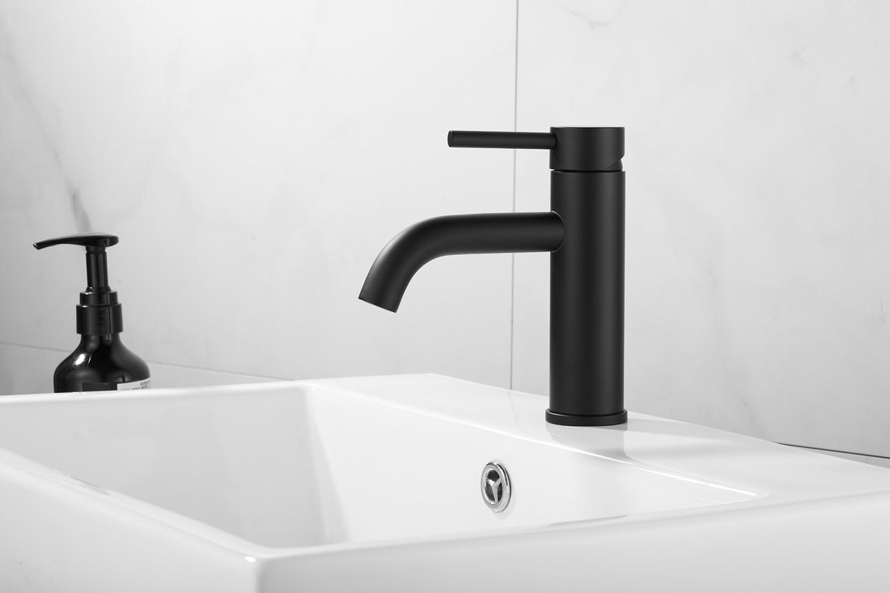 Saniclear Plus wastafelkraan zwart mat kopen? | Sanitairkamer.nl