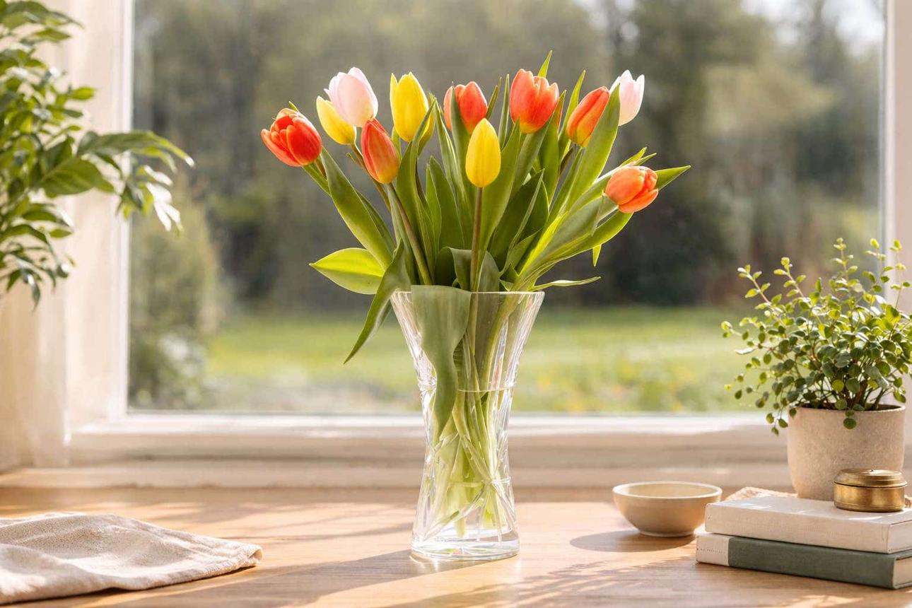Tulpen in vaas zetten: zo blijven ze mooi en fris | De Bosrand