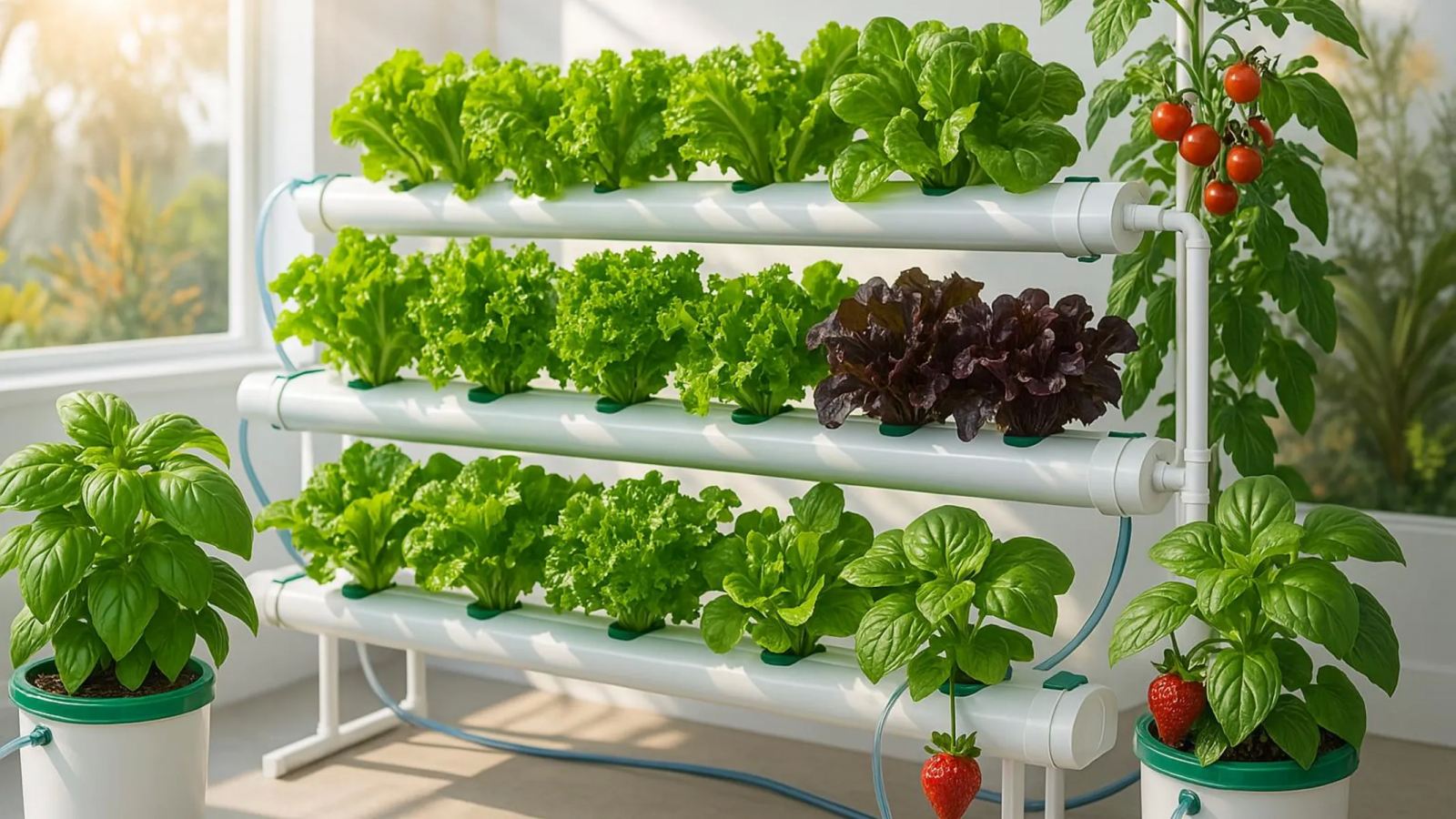 ساخت باغچه عمودی با لوله های پلاستیکی راهکاری کم جا برای بالکن و حیاط