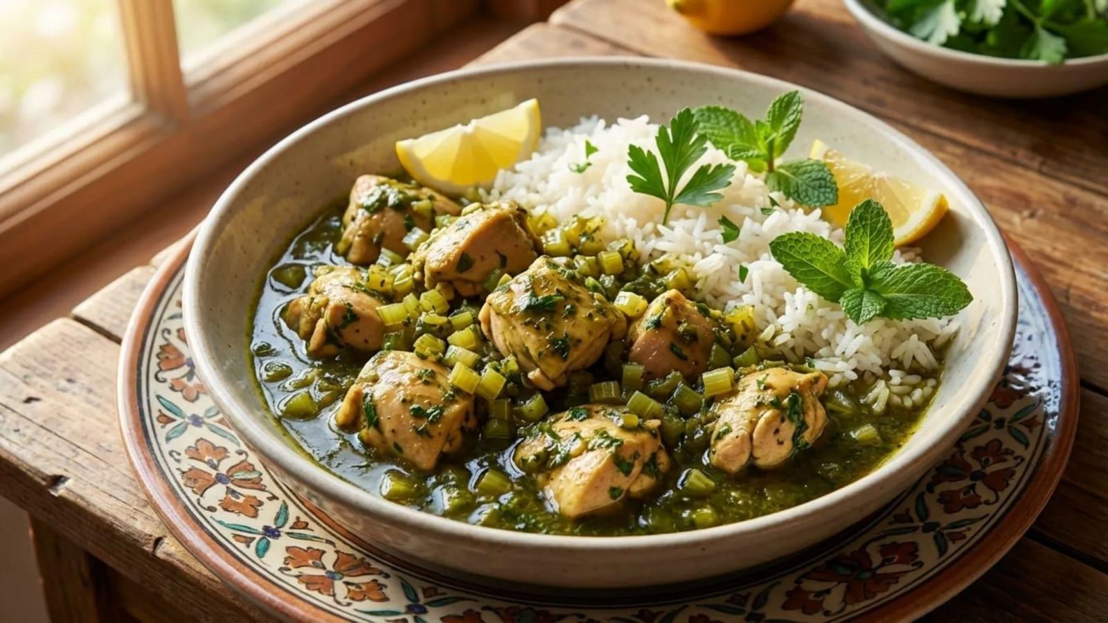 طرز تهیه خورش کرفس با مرغ فوت وفن خورشی جاافتاده و مجلسی