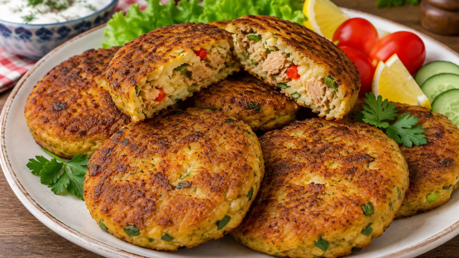 طرز تهیه کوکو تن ماهی با سیب زمینی غذایی ساده و سریع برای ۴ نفر