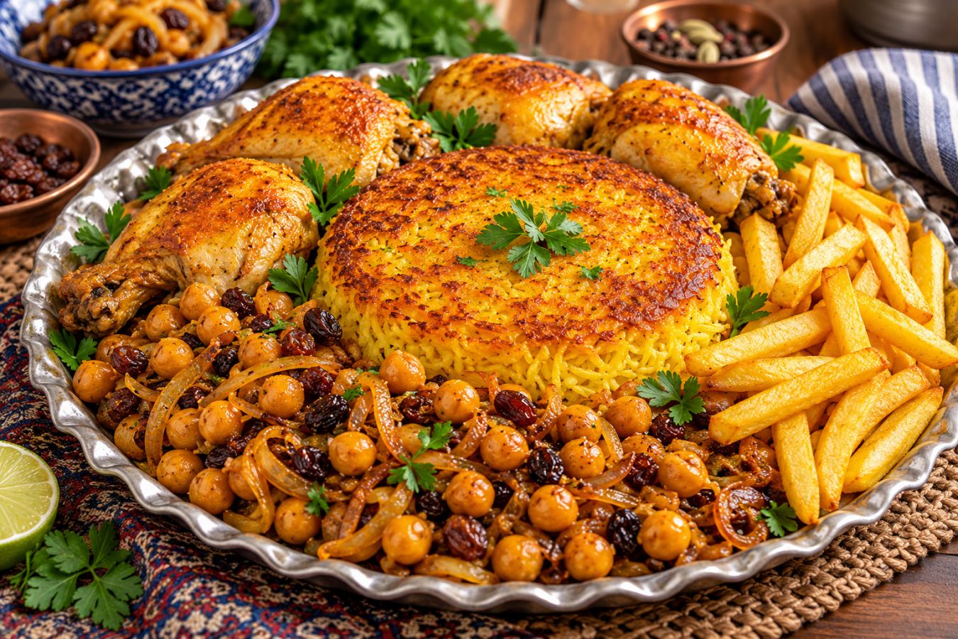 طرز تهیه گوبولی مرغ بندرلنگه پلوی سنتی و مجلسی جنوب
