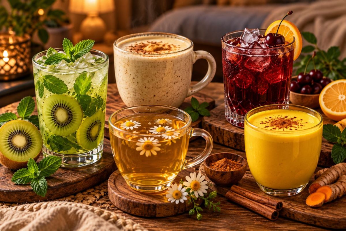 ۹ نوشیدنی خانگی برای شب از دمنوش تا ترکیب های میوه ای